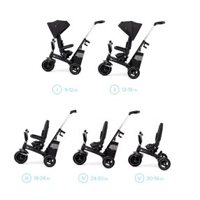 KINDERKRAFT SELECT Easytwist Black, Premium tricikli