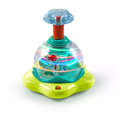 BRIGHT STARTS Zenélő, világító játék Press & Glow Spinner 6hó+