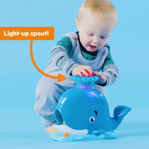 BRIGHT STARTS Játék zenélő, világító bálna Popper 6hó+