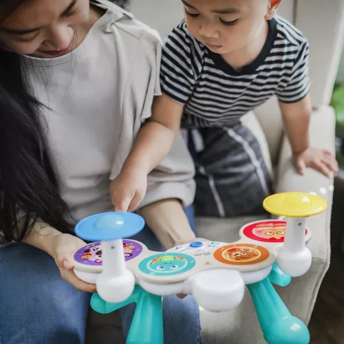 BABY EINSTEIN Zenei játék - dobfelszerelés, Together in Tune Drums™ Connected Magic Touch™ HAPE 12hó