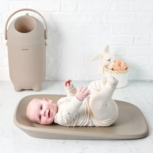 NATTOU Pelenkázó alátét puha Softy Taupe BPA-mentes 50x70 cm