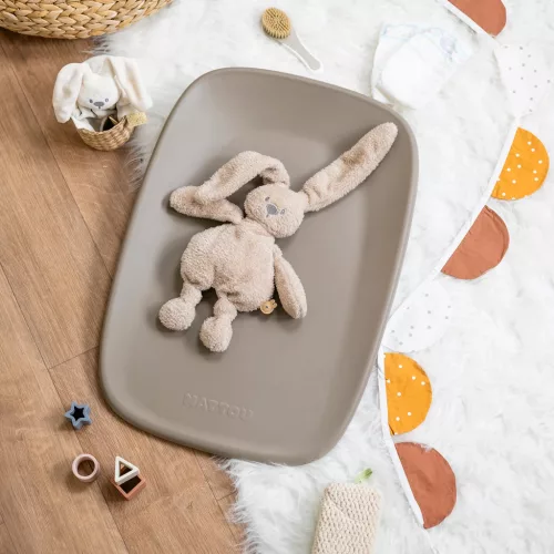 NATTOU Pelenkázó alátét puha Softy Taupe BPA-mentes 50x70 cm