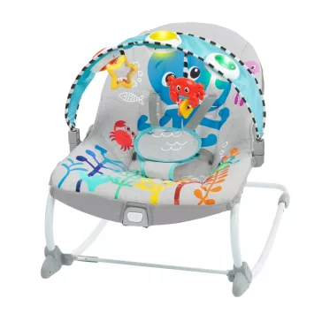   BABY EINSTEIN Zenélő vibráló pihenőszék Kick to It Opus akár 18kg