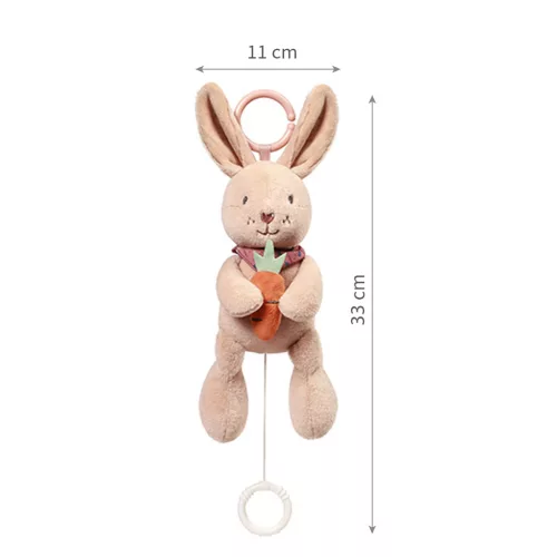 BABYONO Zenélő játék C-gyűrűn Nyuszi Karo 0m+