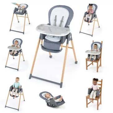   INGENUITY Deluxe 7 az 1-ben Proper Positioner™ Chambray etetőszék 0hó+, 23 kg-ig