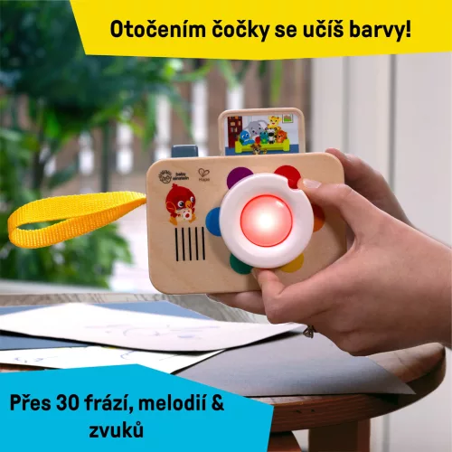 BABY EINSTEIN Interaktív játék hangkamerával HAPE 6hó+