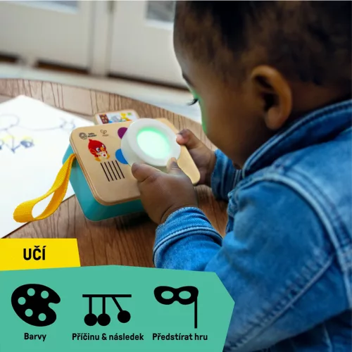 BABY EINSTEIN Interaktív játék hangkamerával HAPE 6hó+