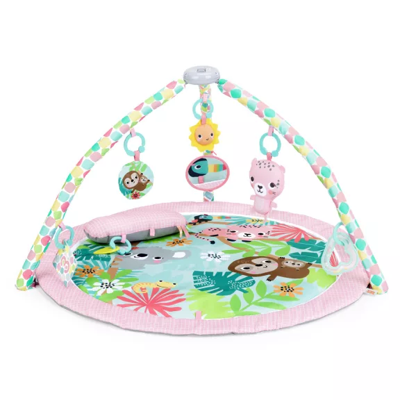 BRIGHT STARTS Játszótakaró motoros és szenzoros fejlődéshez POP 'N Wiggle Rosy Rainforest™