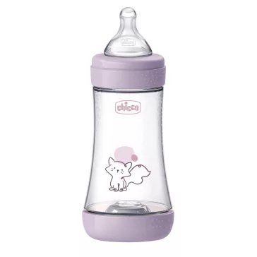   CHICCO Antikólikus cumisüveg Perfect5 240 ml lány közepes folyású 2m+