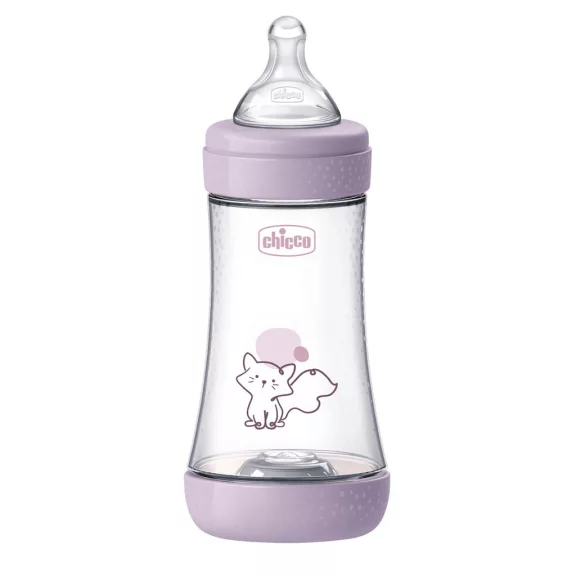 CHICCO Antikólikus cumisüveg Perfect5 240 ml lány közepes folyású 2m+