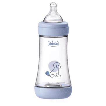   CHICCO Antikólikus cumisüveg Perfect5 240 ml fiú közepes áramlás 2m+