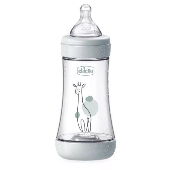 CHICCO Antikólikus cumisüveg Perfect5 240 ml semleges közepes áramlás 2m+
