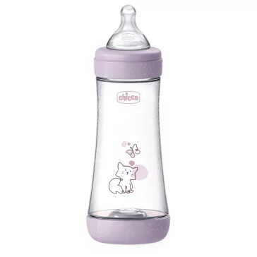   CHICCO Antikólikus cumisüveg Perfect5 300 ml lány gyors folyású 4m+