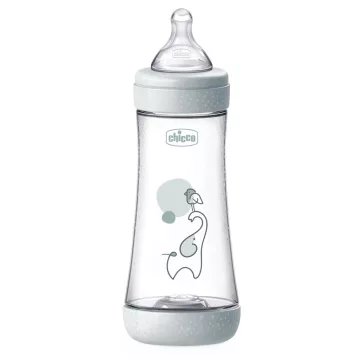   CHICCO Antikólikus cumisüveg Perfect5 300 ml semleges gyors folyású 4m+