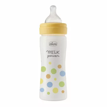   CHICCO Perfect Easy cumisüveg 250 ml, közepes szilikon áramlás, fiúknak, 2 hónapos kortól