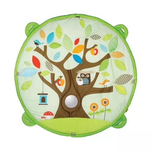 SKIP HOP Játszószőnyeg 5 játékkal, párna Treetop Friends zöld-barna 0m+