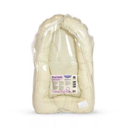 PETITE&MARS Babafészek  FEEL SAFE Light Beige 90 x 60 cm