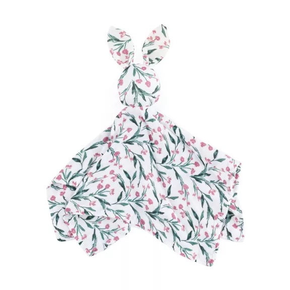 PETITE&MARS Mazlíček bambusz muszlin Hugo Pink Meadow 0m+
