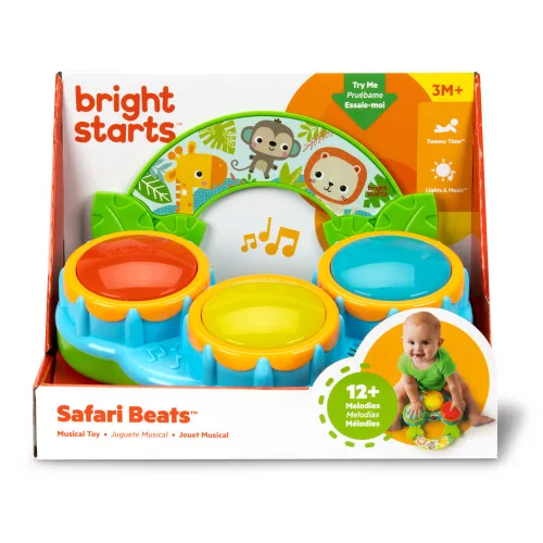 BRIGHT STARTS Játék dob Safari Beats, 3 hó+
