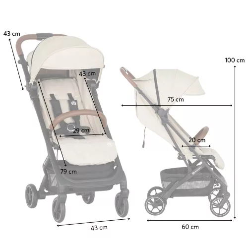 PETITE&MARS Sport babakocsi Fly Sahara Beige