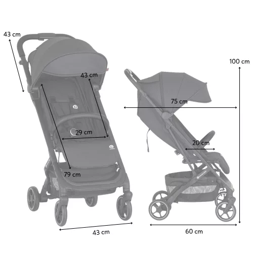 PETITE&MARS Sport babakocsi Fly Perfect Black