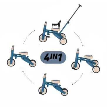 PETITE&MARS Multifunkciós tricikli 4in1 Drift Ocean Blue