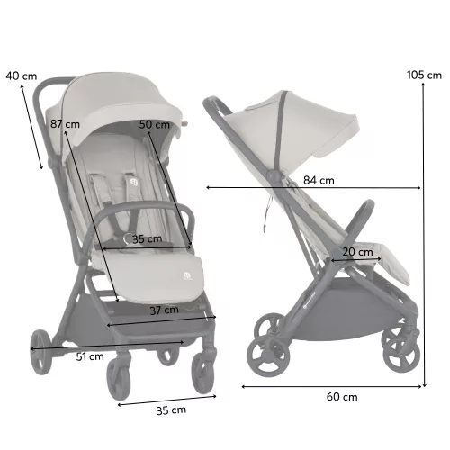 PETITE&MARS Sport babakocsi Flip Platinum Grey