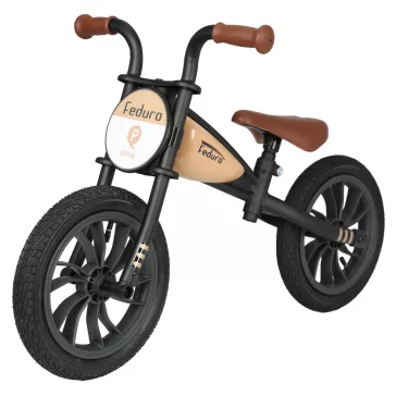 QPLAY Futóbicikli Feduro Beige, 3-6 éves korig, 30 kg-ig