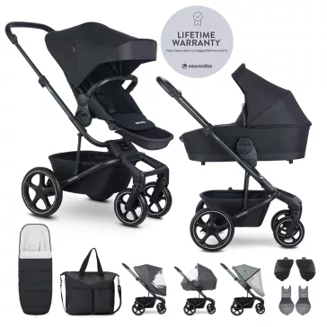   EASYWALKER Kombinált babakocsi Harvey⁵ Midnight Black XXL RWS
