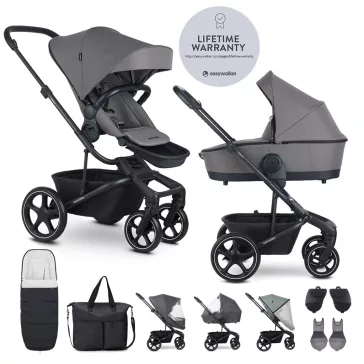   EASYWALKER Kombinált babakocsi Harvey⁵ Pebble Grey XXL RWS