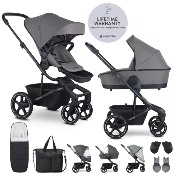 EASYWALKER Kombinált babakocsi Harvey⁵ Pebble Grey XXL RWS