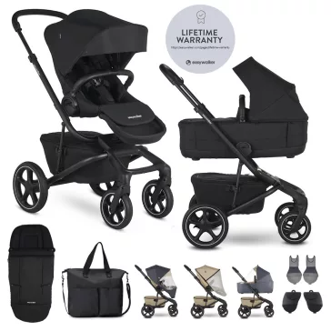 EASYWALKER Kombinált babakocsi Jimmey Pepper Black XXL RWS