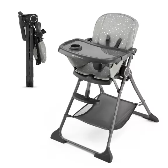 KINDERKRAFT Etetőszék Foldee Grey