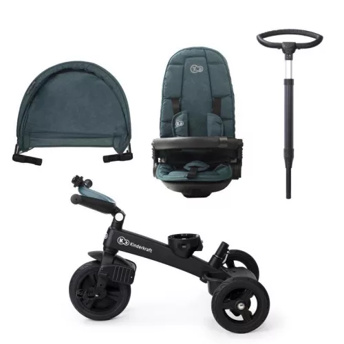 KINDERKRAFT SELECT Easytwist háromkerekű Midnight Green, Premium