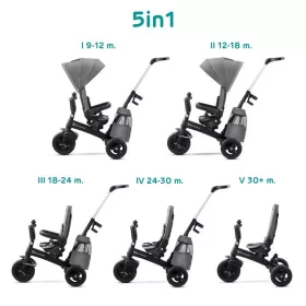   KINDERKRAFT SELECT Easytwist Platinum Grey, Premium háromkerekű bicikli