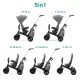 KINDERKRAFT SELECT Easytwist Platinum Grey, Premium háromkerekű bicikli