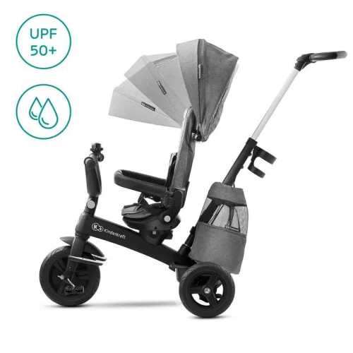 KINDERKRAFT SELECT Easytwist Platinum Grey, Premium háromkerekű bicikli