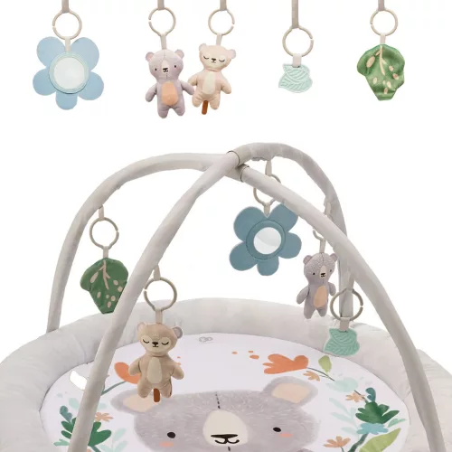 KINDERKRAFT Játszószőnyeg játékhíddal Cozyplay Világosszürke