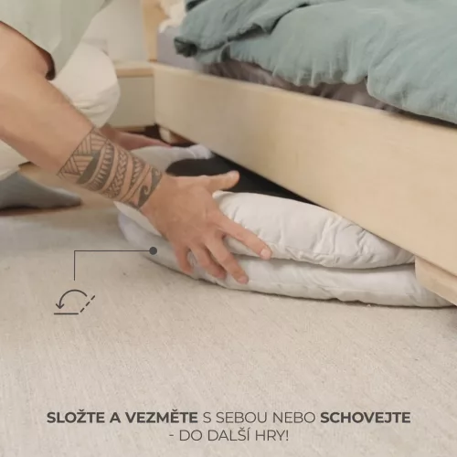 KINDERKRAFT Játszószőnyeg játékhíddal Cozyplay Világosszürke