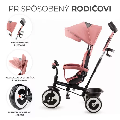 KINDERKRAFT Tricikli Aston Rose pink
