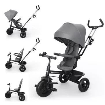   KINDERKRAFT Aston 2 Plus Szürke háromkerekű, 9 hónapos kortól