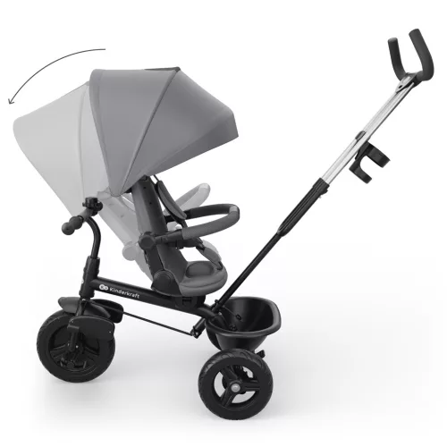 KINDERKRAFT Aston 2 Plus Szürke háromkerekű, 9 hónapos kortól