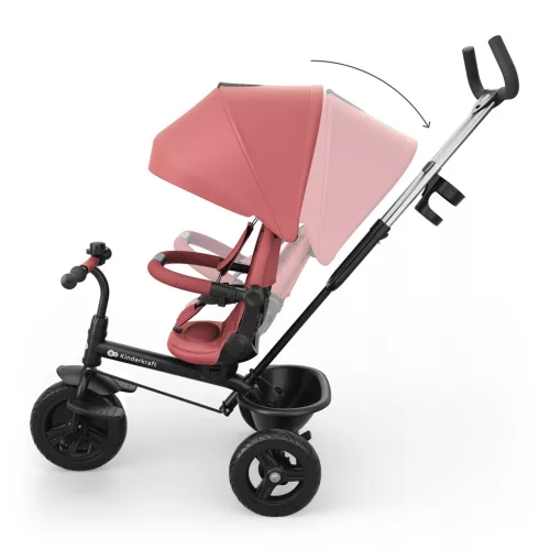 KINDERKRAFT Aston 2 Plus Rózsaszín Tricikli, 9 hónapos kortól