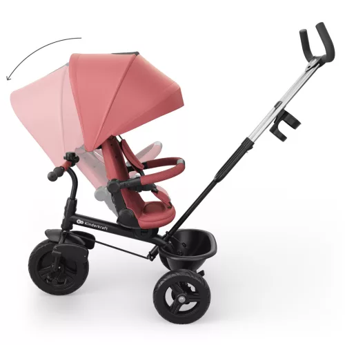 KINDERKRAFT Aston 2 Plus Rózsaszín Tricikli, 9 hónapos kortól