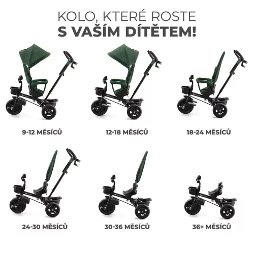 KINDERKRAFT Háromkerekű Aveo Mistic Green