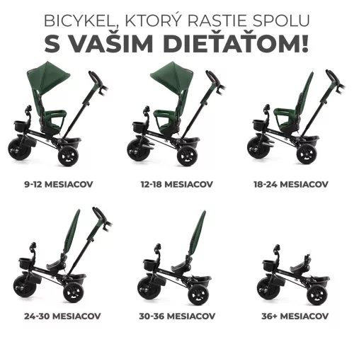 KINDERKRAFT Háromkerekű Aveo Mistic Green