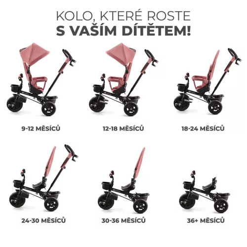 KINDERKRAFT Háromkerekű Aveo Rose pink