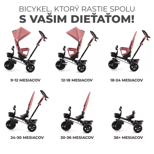 KINDERKRAFT Háromkerekű Aveo Rose pink
