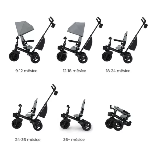 KINDERKRAFT Aveo 2 Plus Szürke Tricikli