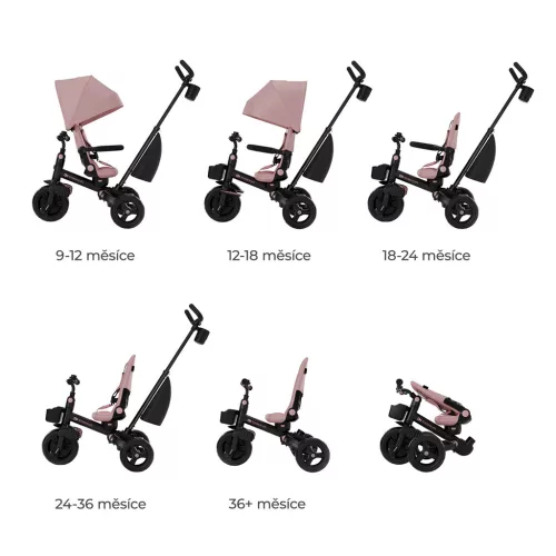 KINDERKRAFT Aveo 2 Plus Rózsaszín Tricikli
